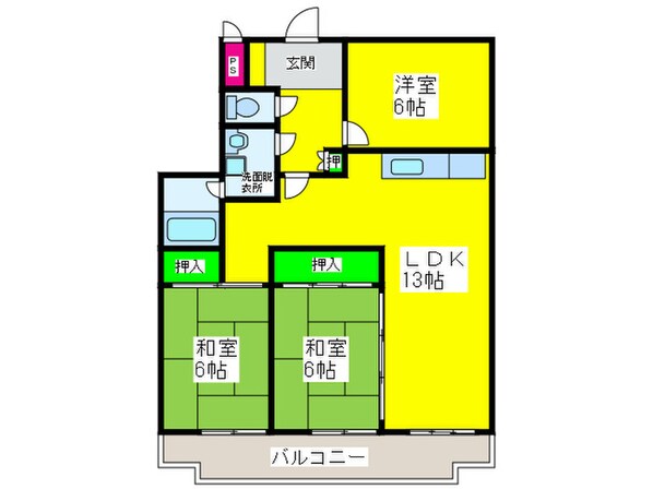 グリーンハイム諏訪の森の物件間取画像